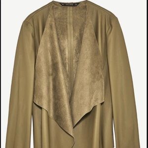 Zara basic faux leather coat